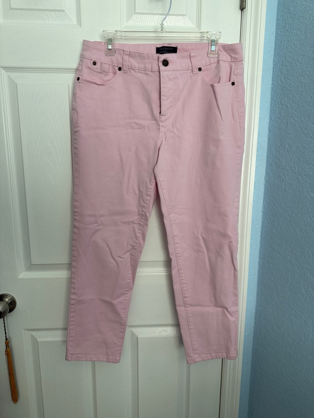 Talbots Straight-Leg Jeans in Light Pink - Picture 2 of 4